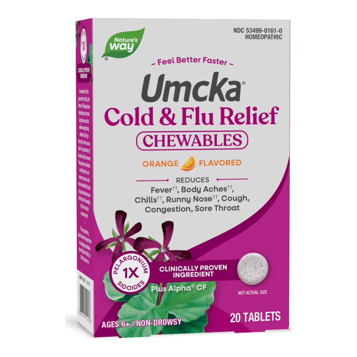 Nature's Way Umcka Cold & Flu Berry - 20 Tablets