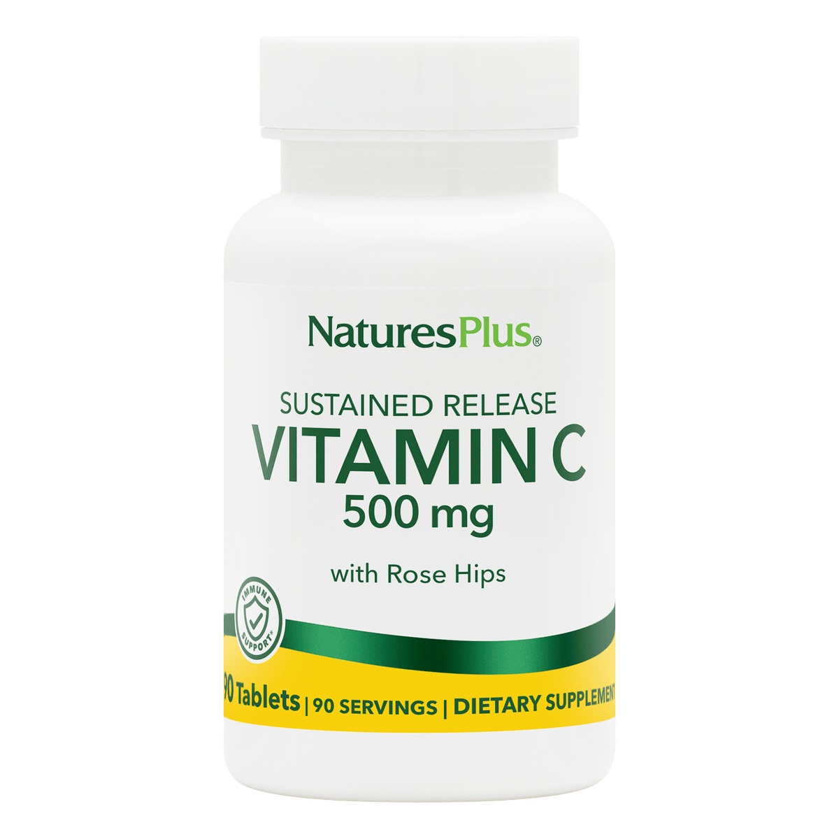 Nature's Plus Vitamin C 500 mg with Rose Hips Sustained Release Tablets