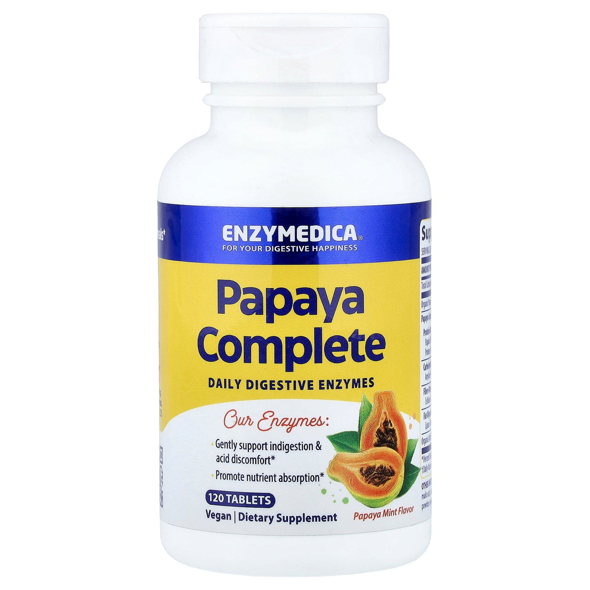Enzymedica Papaya Complete Chewable Enzymes - Papaya Mint