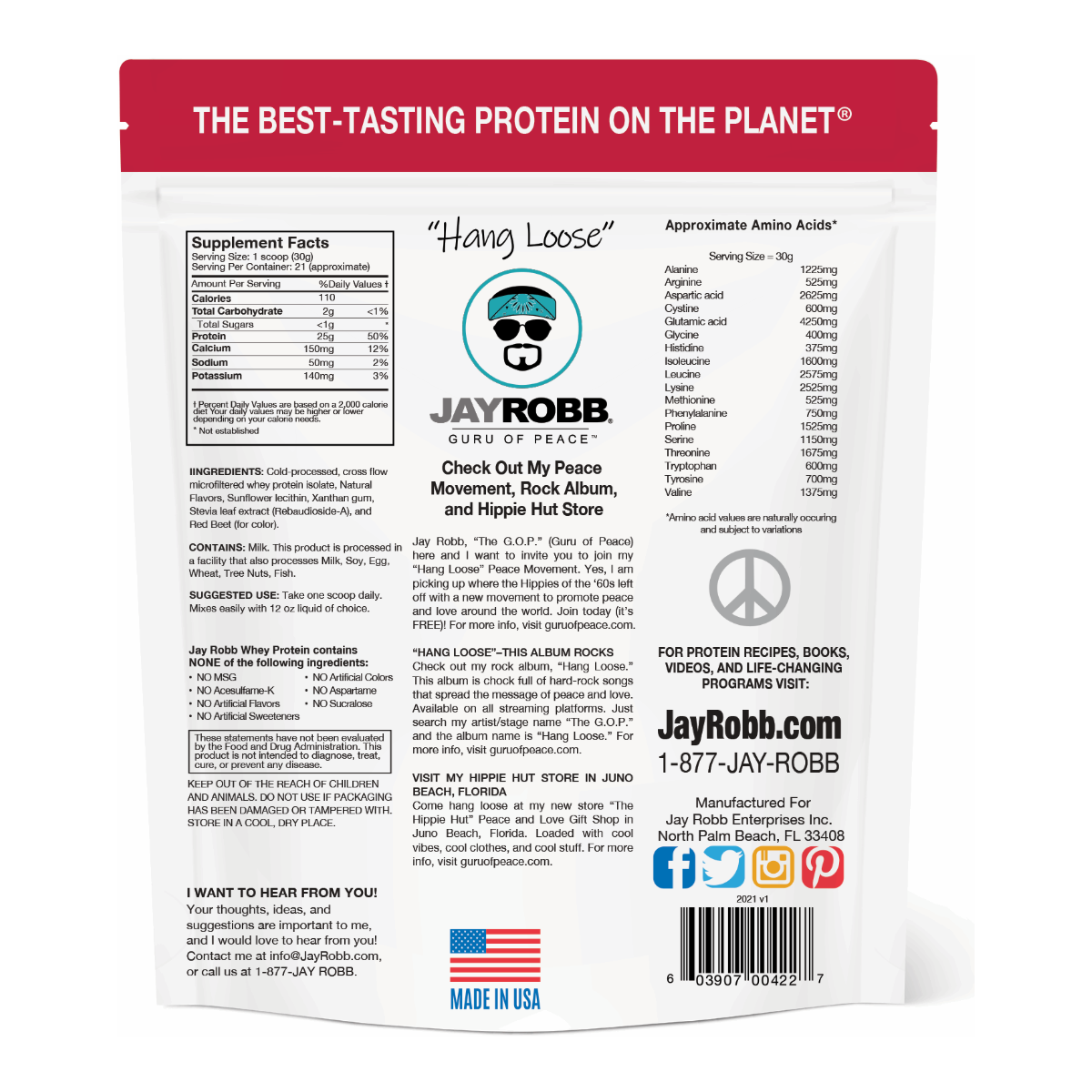 Jay Robb Whey Isolate - Strawberry / 24 oz