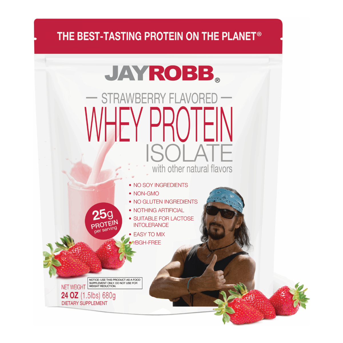 Jay Robb Whey Isolate - Strawberry / 24 oz - 24 oz
