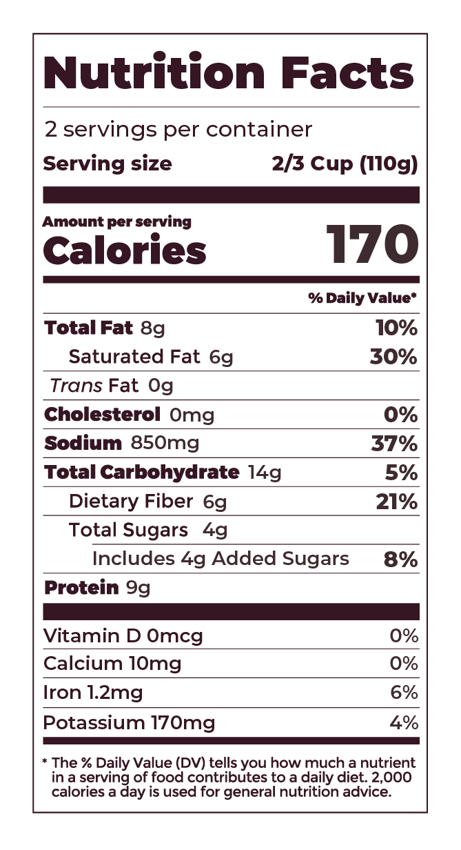 MyForest Foods MyPulledPork - Supplement/Nutrition Facts