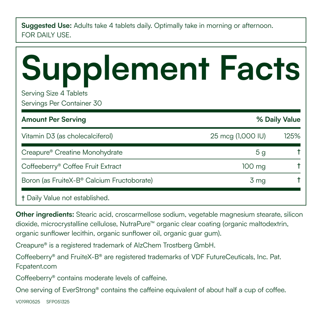 EverStrong® Creatine Tablets - Supplement Facts
