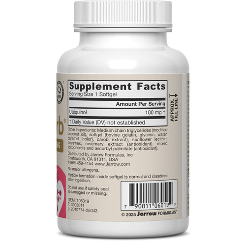 Supplement Facts for Jarrow Formulas QH-absorb - 100mg
