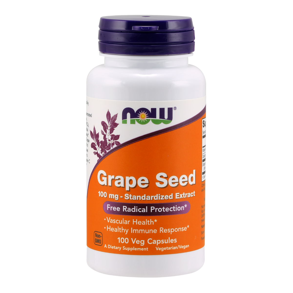 NOW Foods Grape Seed Anti 100mg - 100 Vegetable Capsules