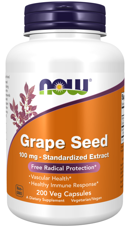 NOW Foods Grape Seed Antioxidant 100 mg - 200 Vegetable Capsules