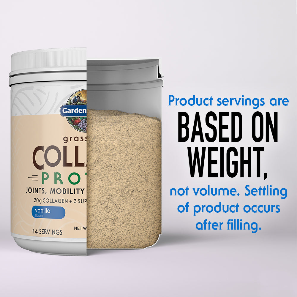 Garden of Life Grass Fed Collagen Protein Powder - Vanilla - Relative Size