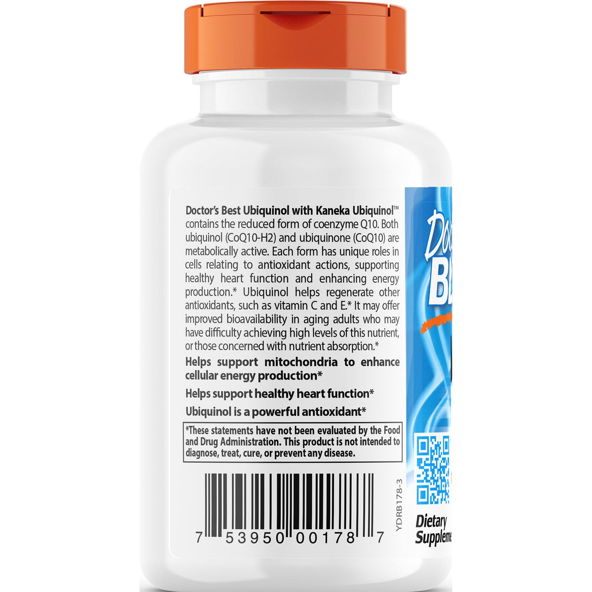 Doctor's Best Ubiquinol with Kaneka QH 50 mg - additional view 1