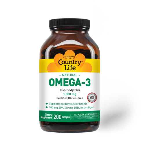 Country Life Omega-3 Fish Oil 1000 mg