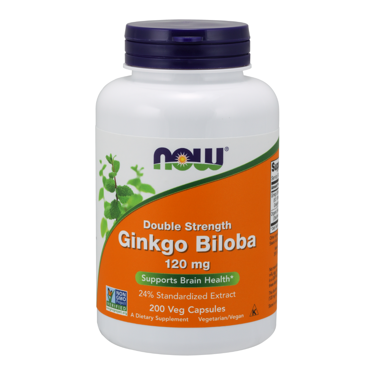 NOW Foods Ginkgo Biloba 120mg - 200 Vegetable Capsules