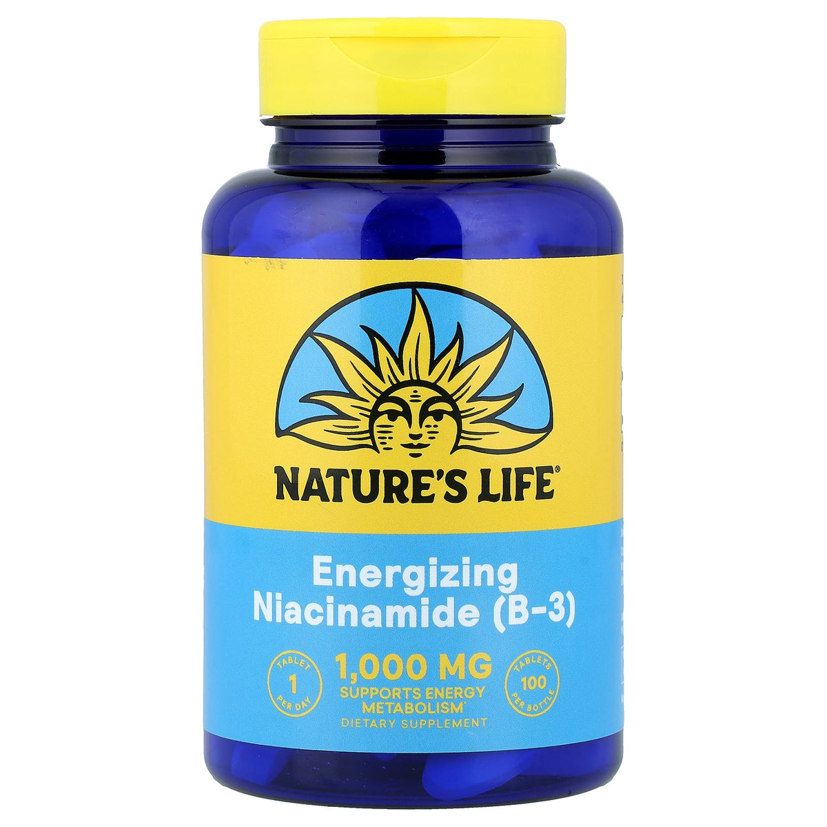 Nature's Life Energizing Niacinamide (B-3) 1,000 mg