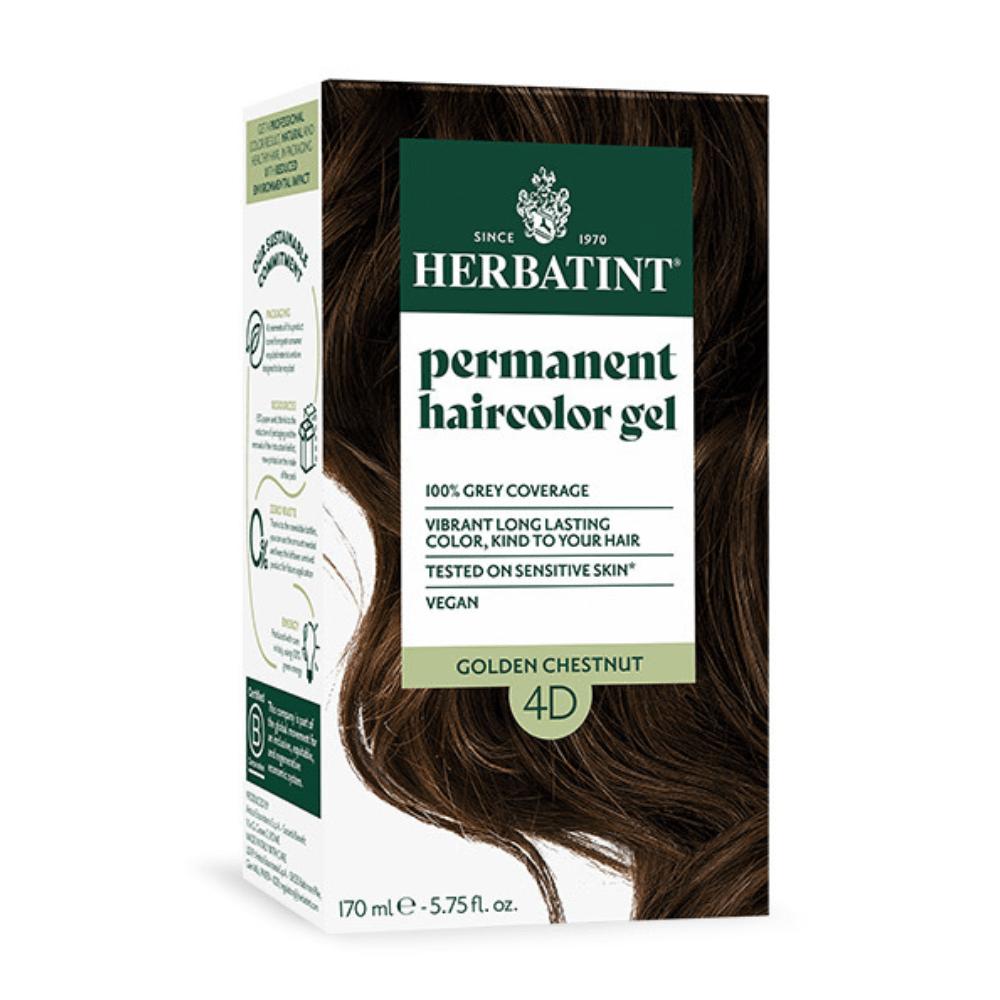 Herbatint Permanent Haircolor Gel 4D Golden Chestnut