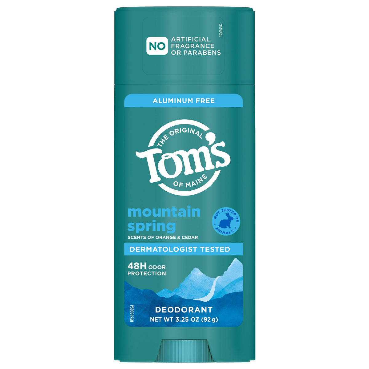 Tom's of Maine Mountain Spring Aluminum Free Deodorant 3.25 oz