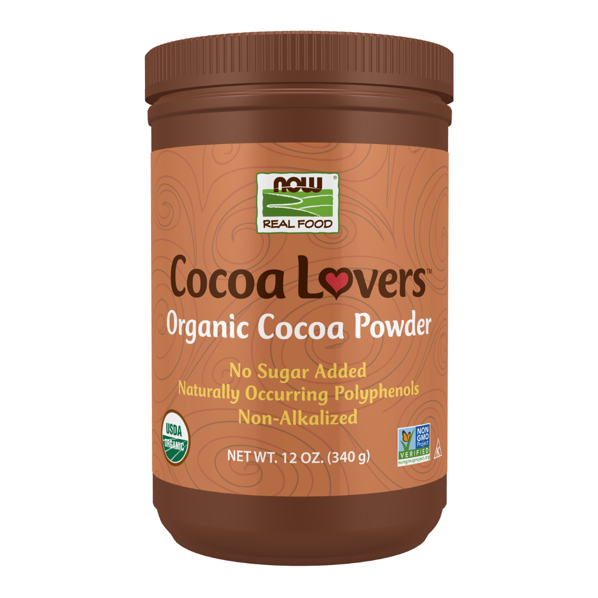 NOW Foods Cocoa Powder Pure Organic 12 Oz - 12 oz
