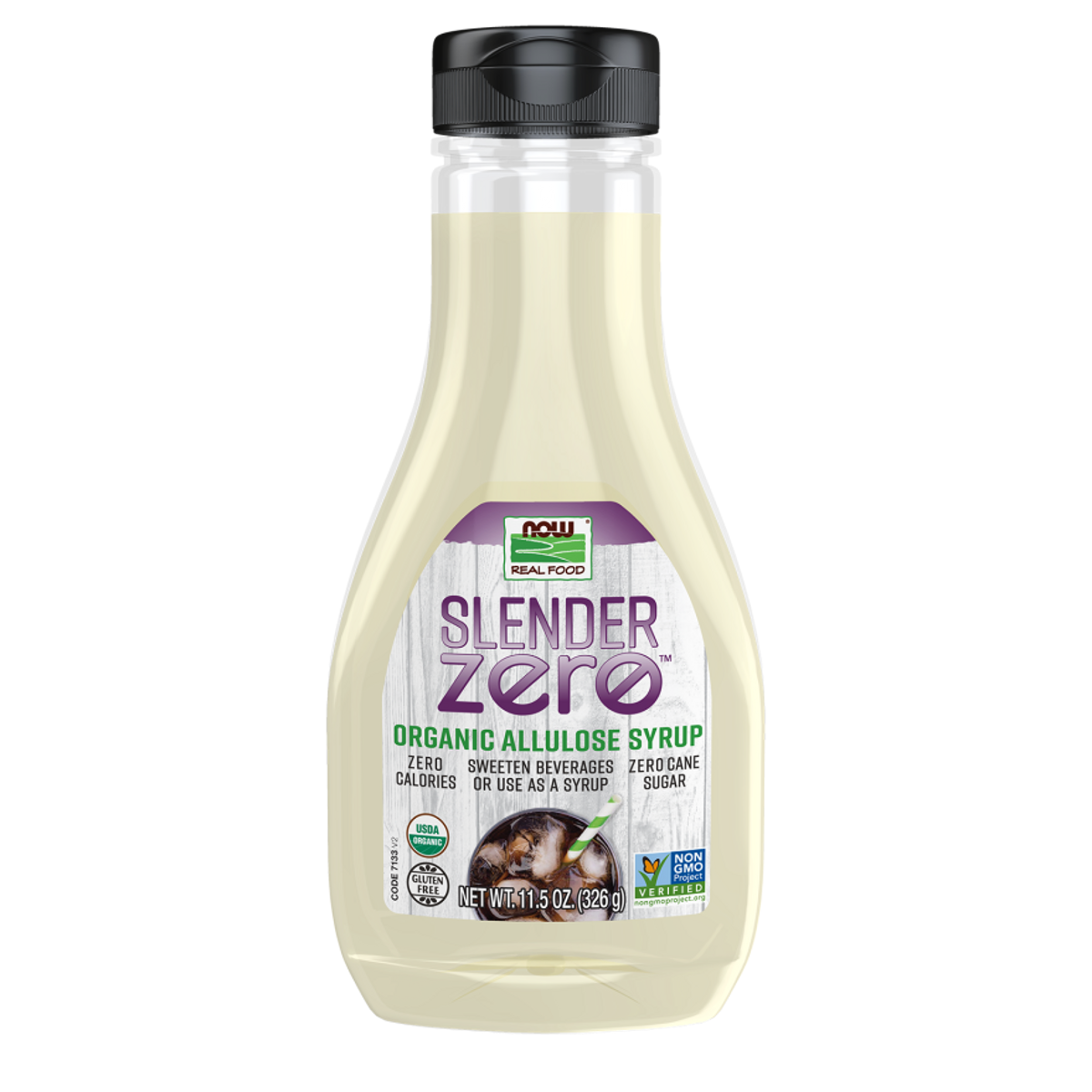 NOW Foods Slender Zero Allulose, Organic Syrup