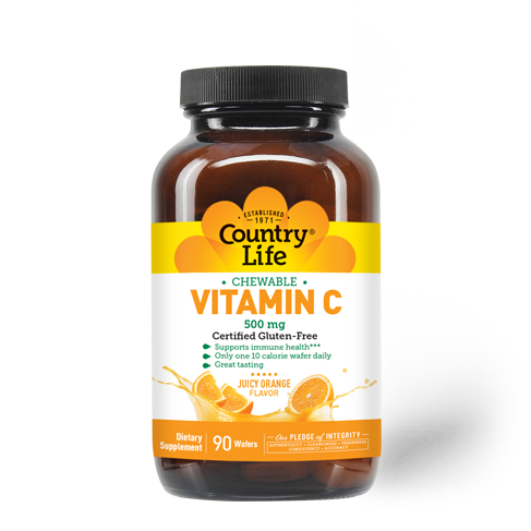Country Life Chewable Vitamin C 500 mg
