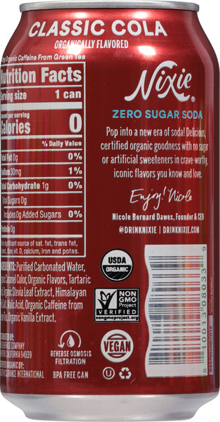 Nixie Organic Zero Sugar Classic Cola - additional view 1