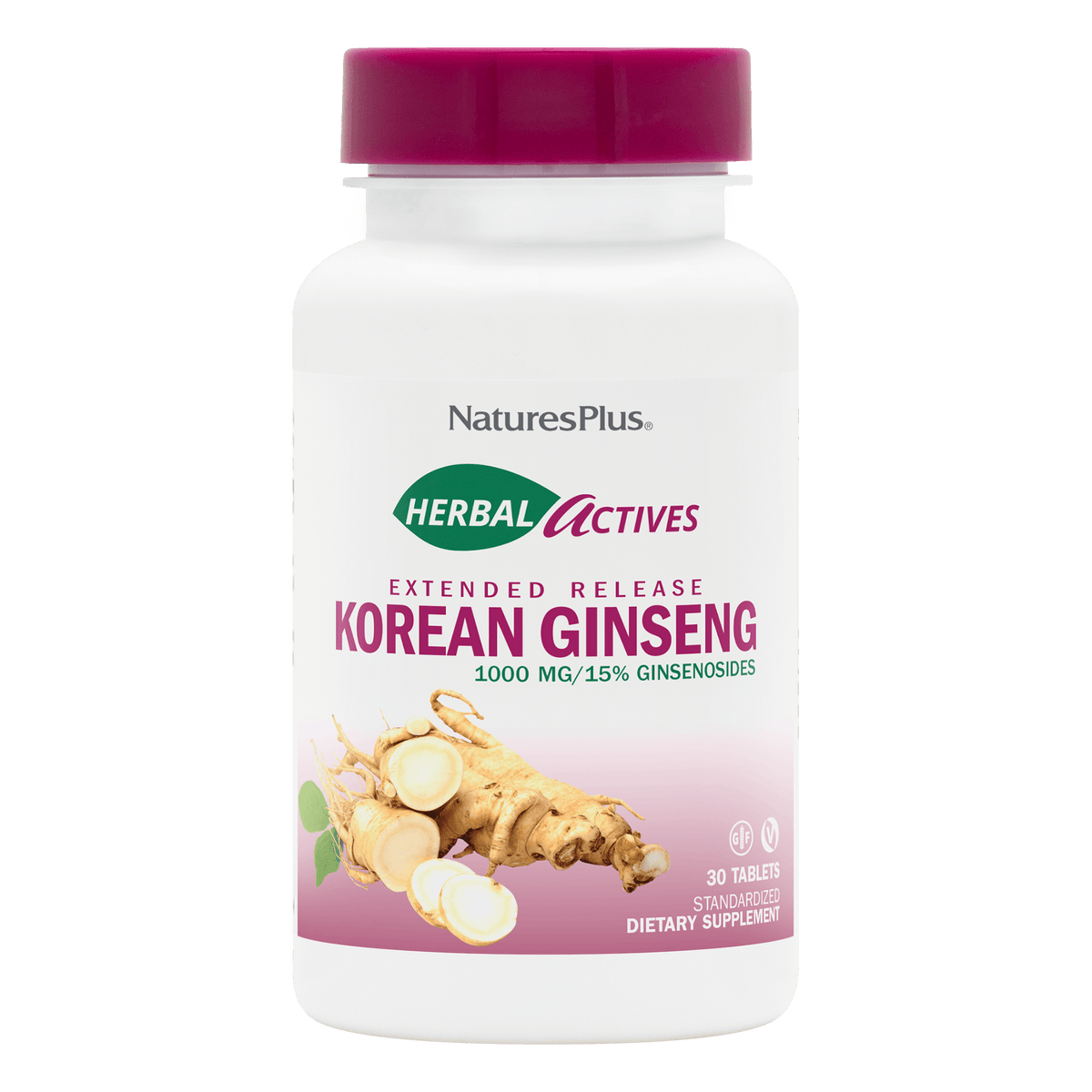 Nature's Plus Herbal Actives® Korean Ginseng Extended Release Tablets