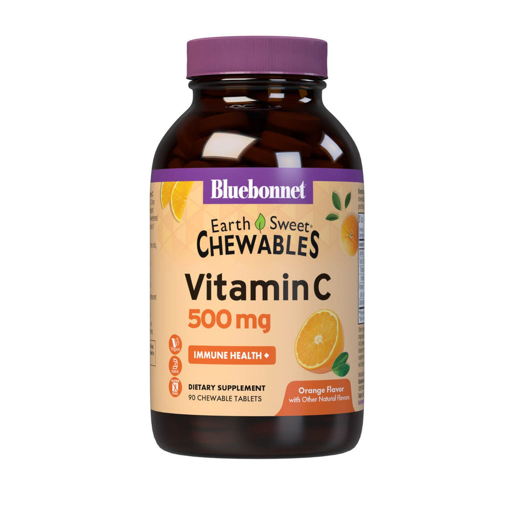Bluebonnet Chewable Vitamin C 500mg, Orange