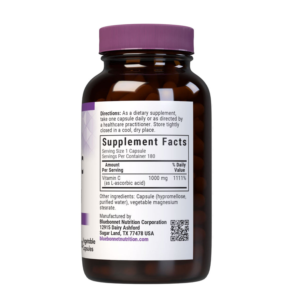 Supplement Facts for Bluebonnet Vitamin C1000mg