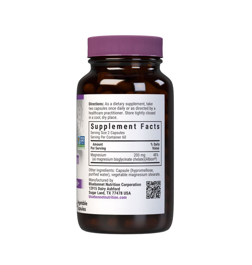 Supplement Facts for Bluebonnet Chelated Magnesium 200mg (Albion)
