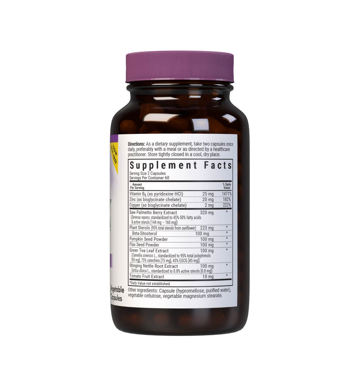 Supplement Facts for Bluebonnet MPX 1000 Prostate Support