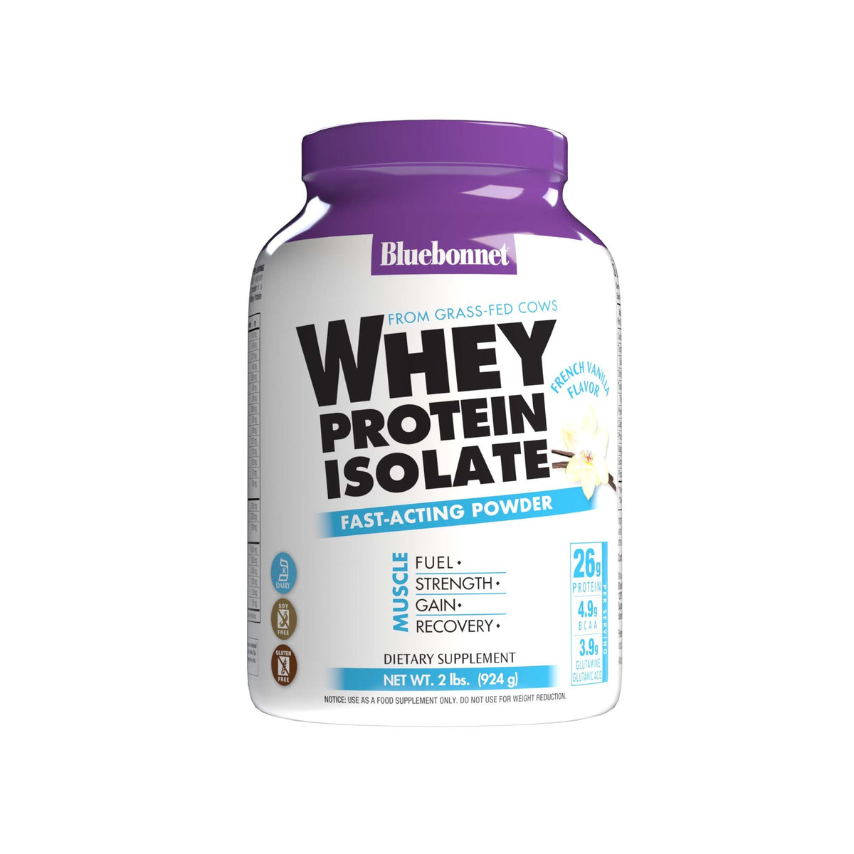 Bluebonnet Whey Protein Isolate, Vanilla
