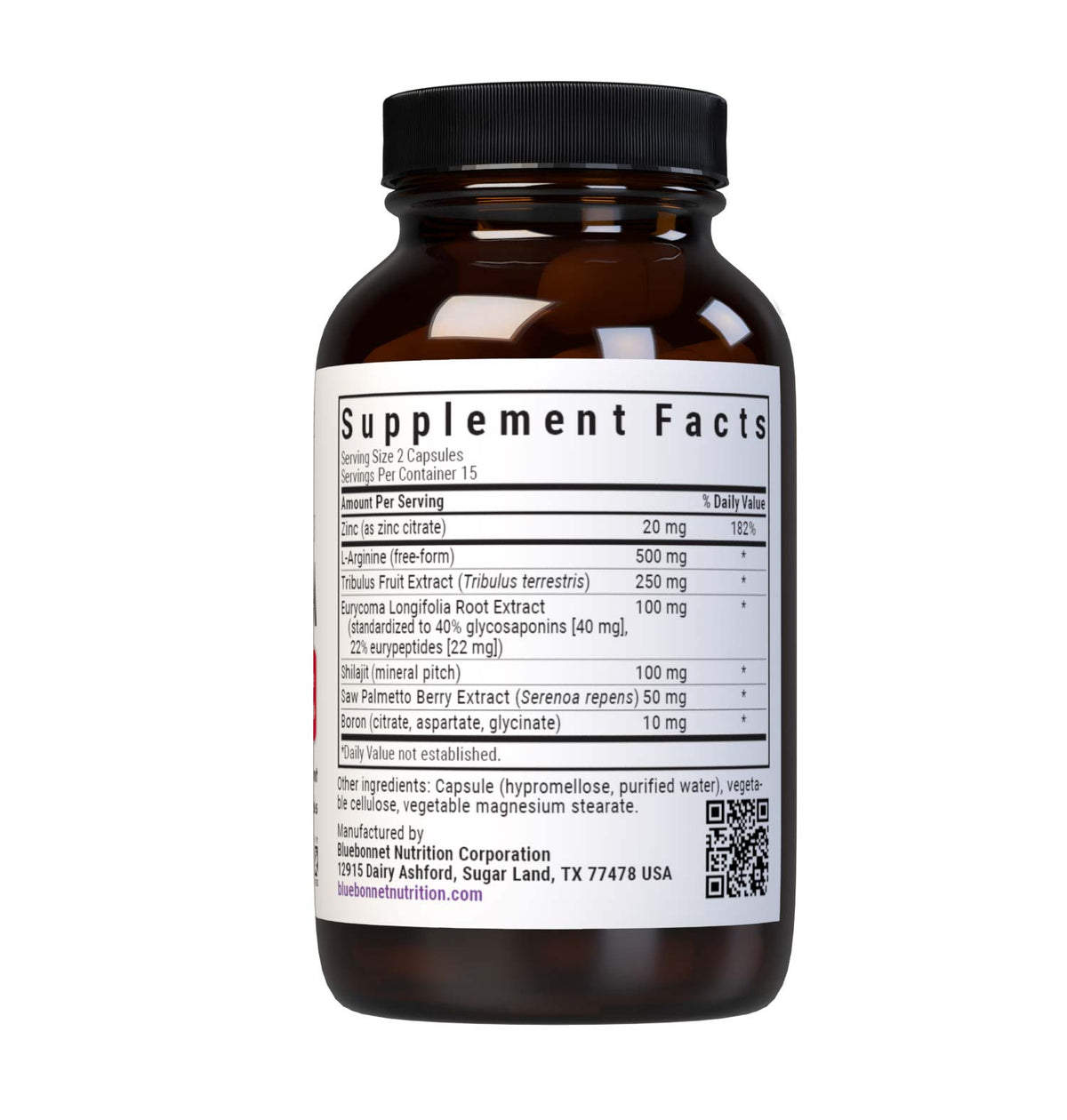 Supplement Facts for Bluebonnet Intimate Essentials for Him, Testosterone Support