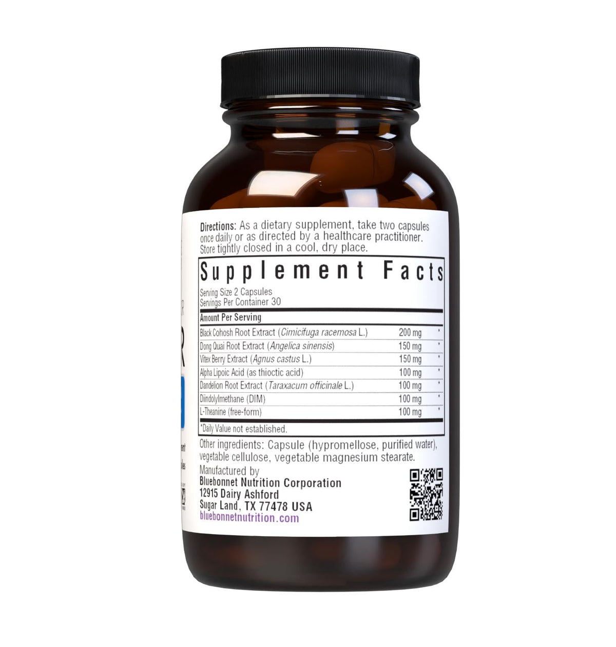 Supplement Facts for Bluebonnet Intimate Essentials for Her, Hormonal Balance