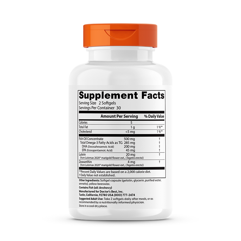 Supplement Facts for Doctor's Best Natural Vision Enhancers
