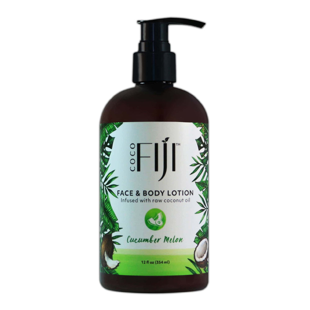 Organic Fiji Coconut Oil Infused Lotion, Cucumber Melon, 12 fl oz