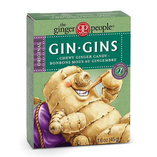 The Ginger People Gin Gins Original Ginger Chews Travel Pack