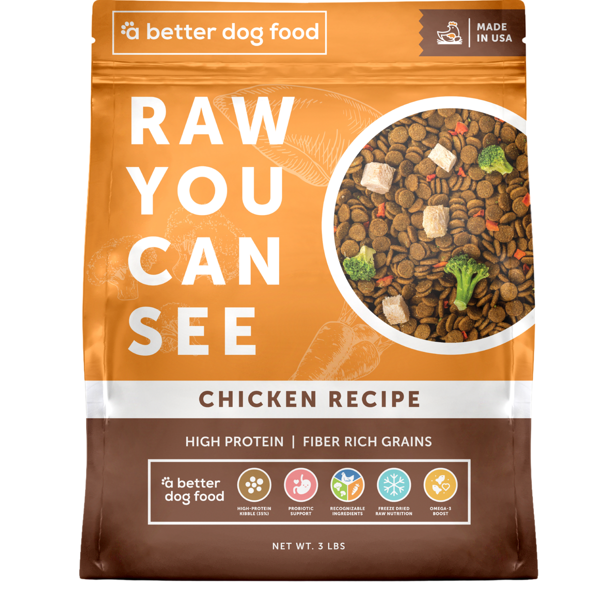 A Better Treat A Better Dog Food, High Protein Chicken 3 lb