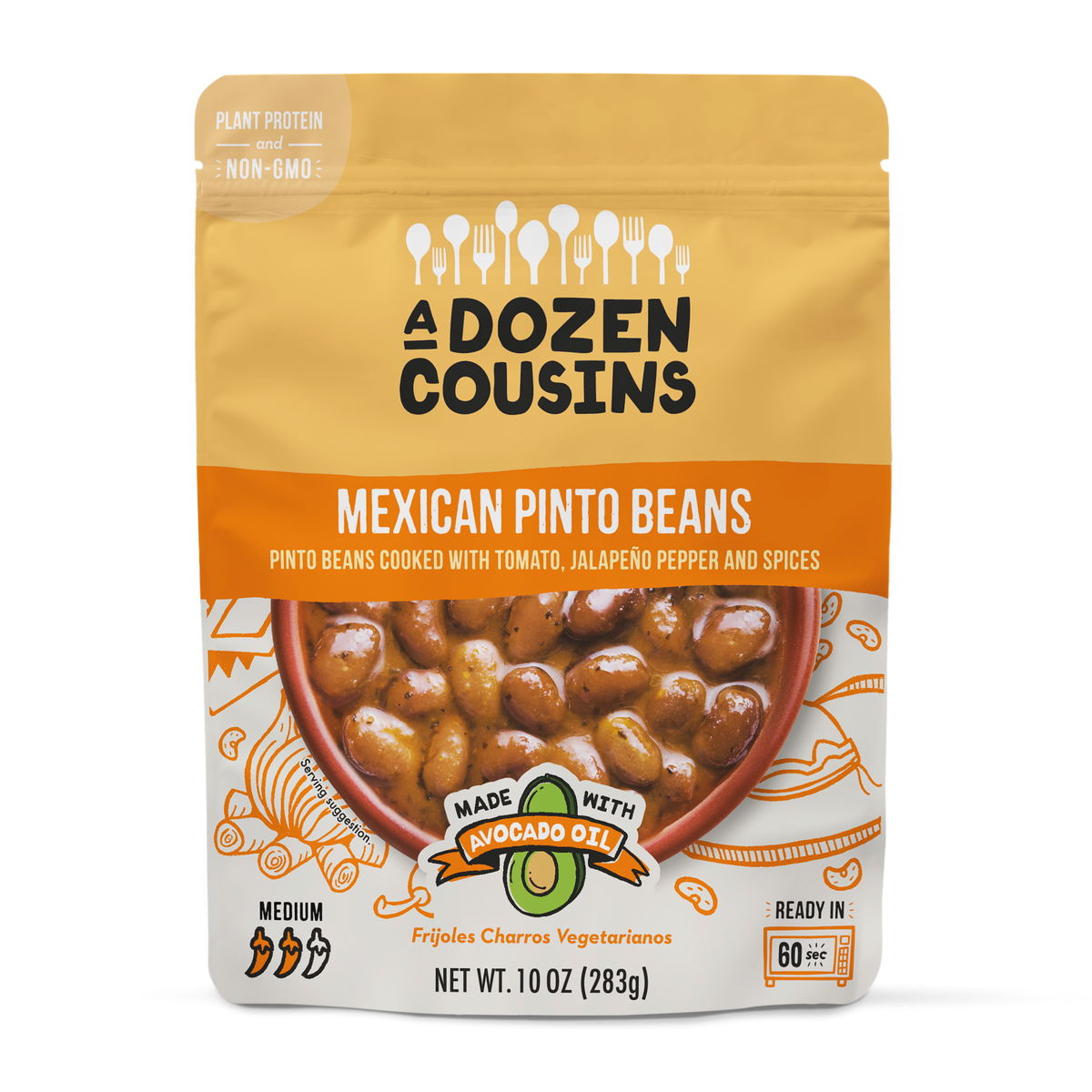 A Dozen Cousins Mexican Pinto Beans 10 oz