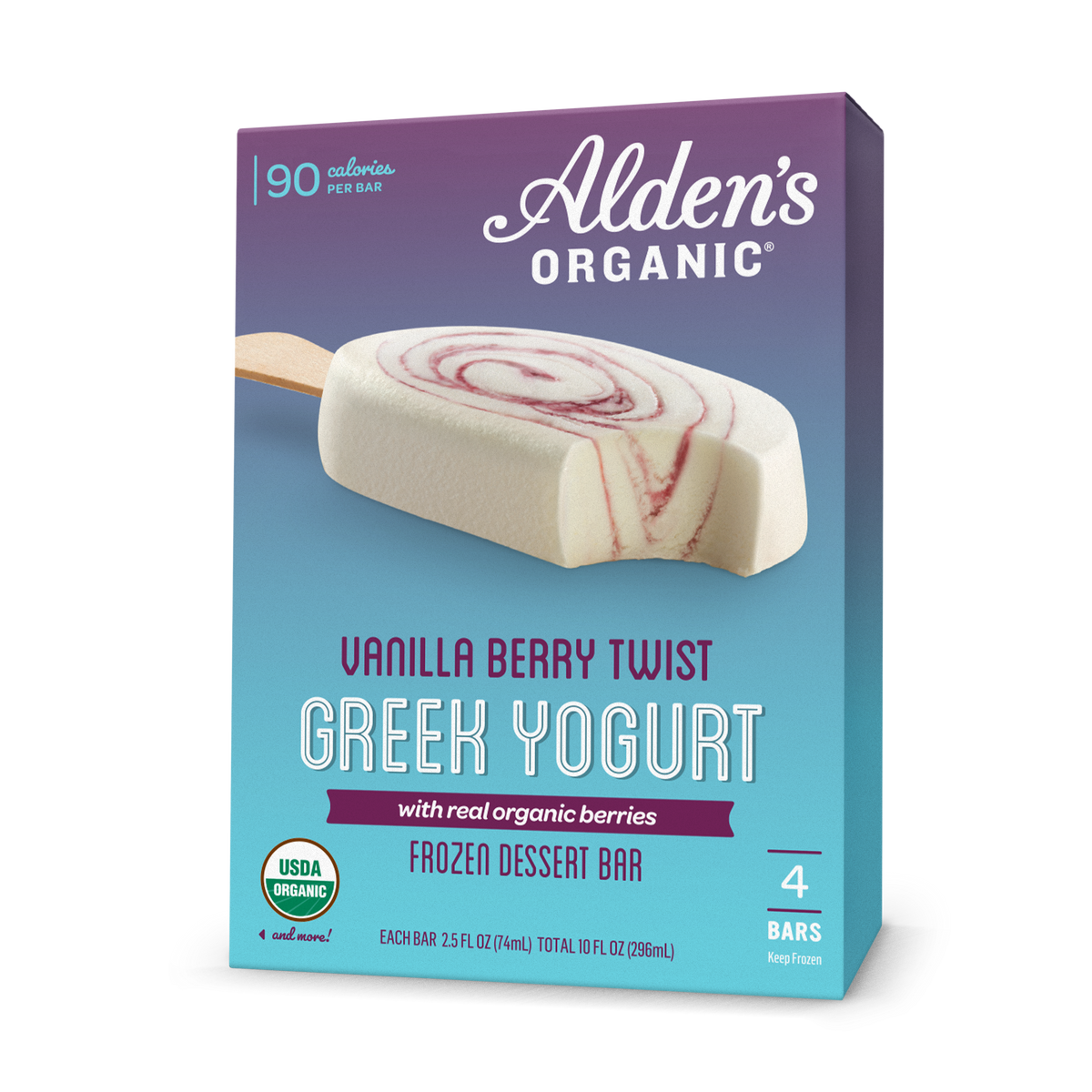 Alden's Organic Vanilla Berry Twist Bar