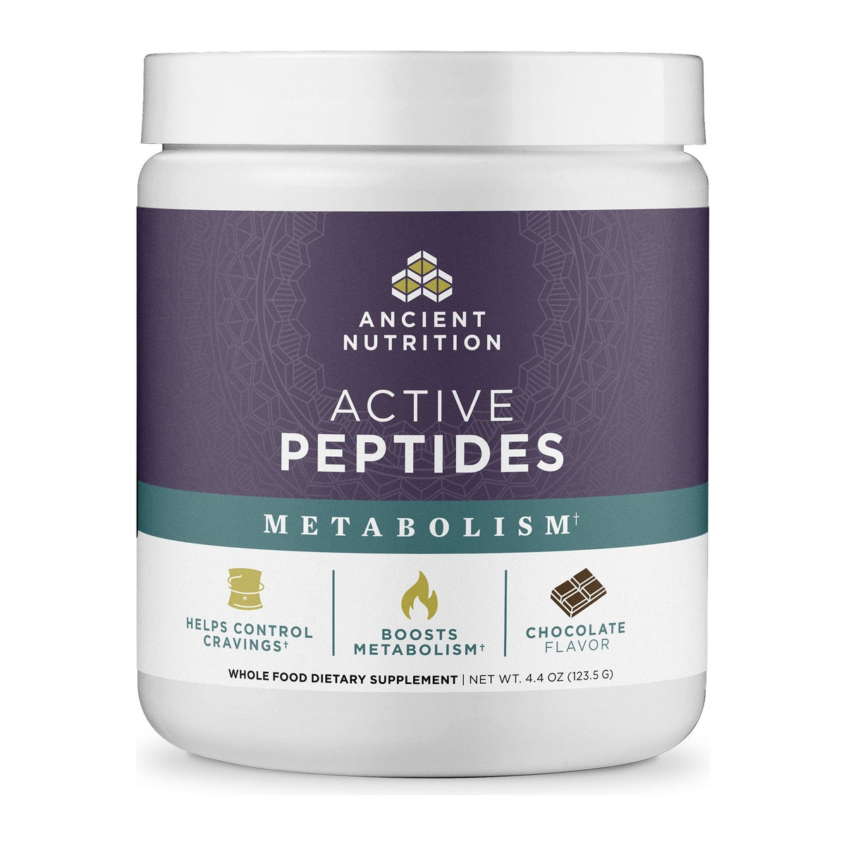 Ancient Nutrition Active Peptides Metabolism Choc Powder