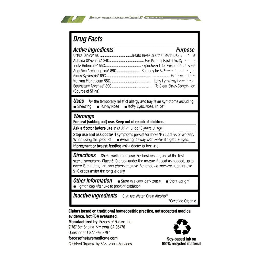 Forces of Nature Allergy Maximum Strength