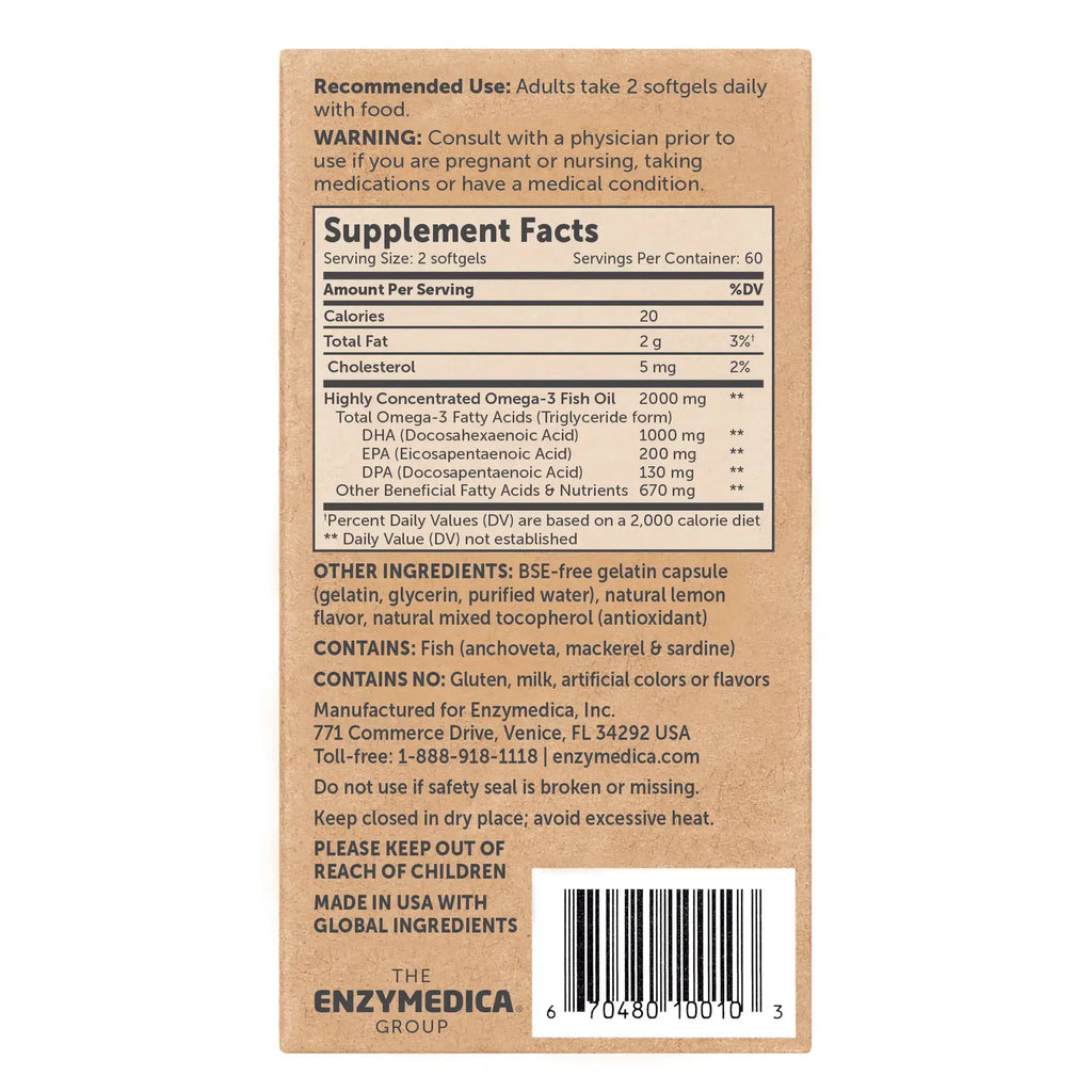Supplement Facts for Enzymedica Aqua Biome Maximum Strength