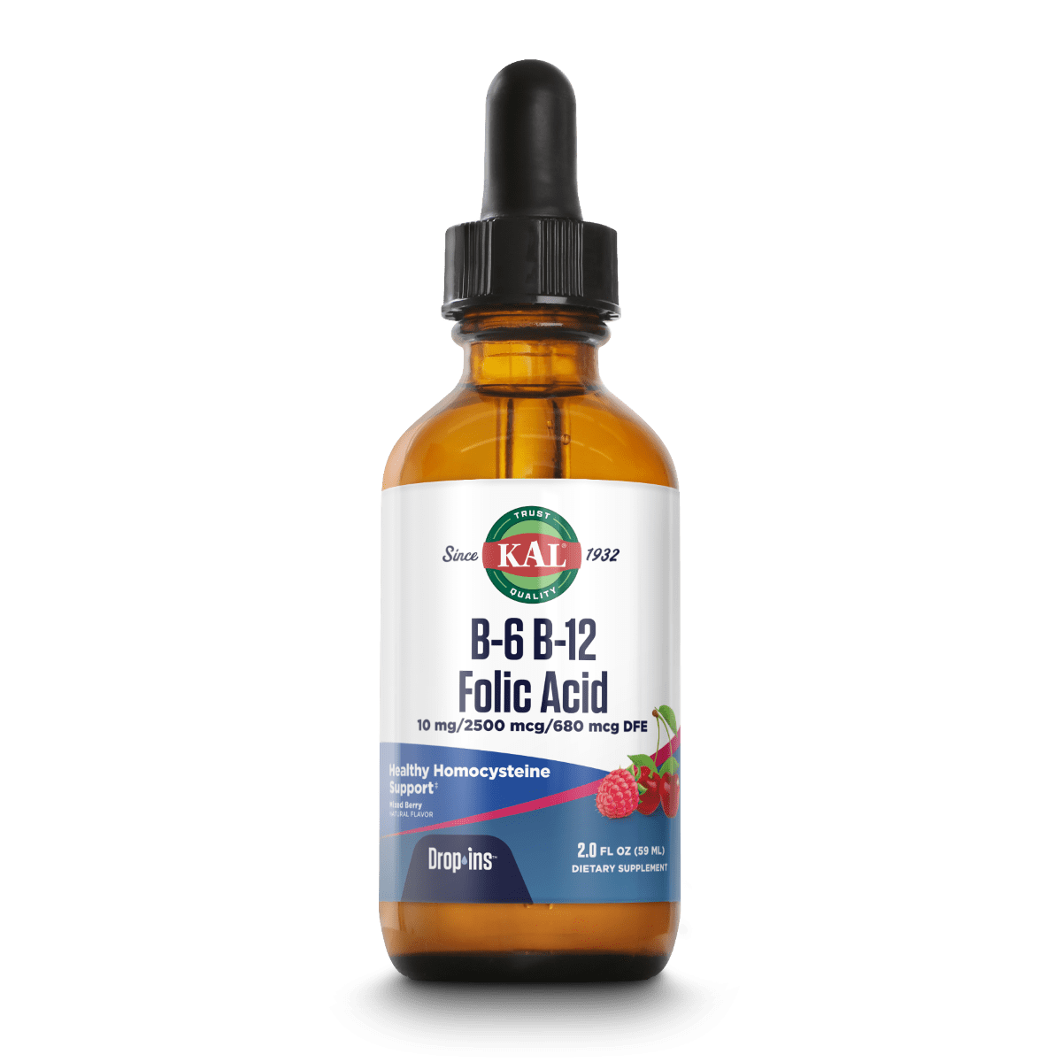 Kal B-6 B-12 Folic Acid DropIns Berry
