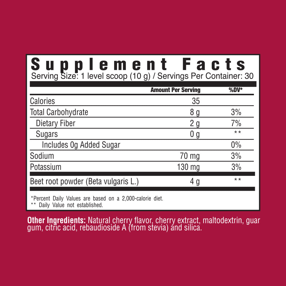 Supplement Facts for Country Farms Bountiful Beets Powder