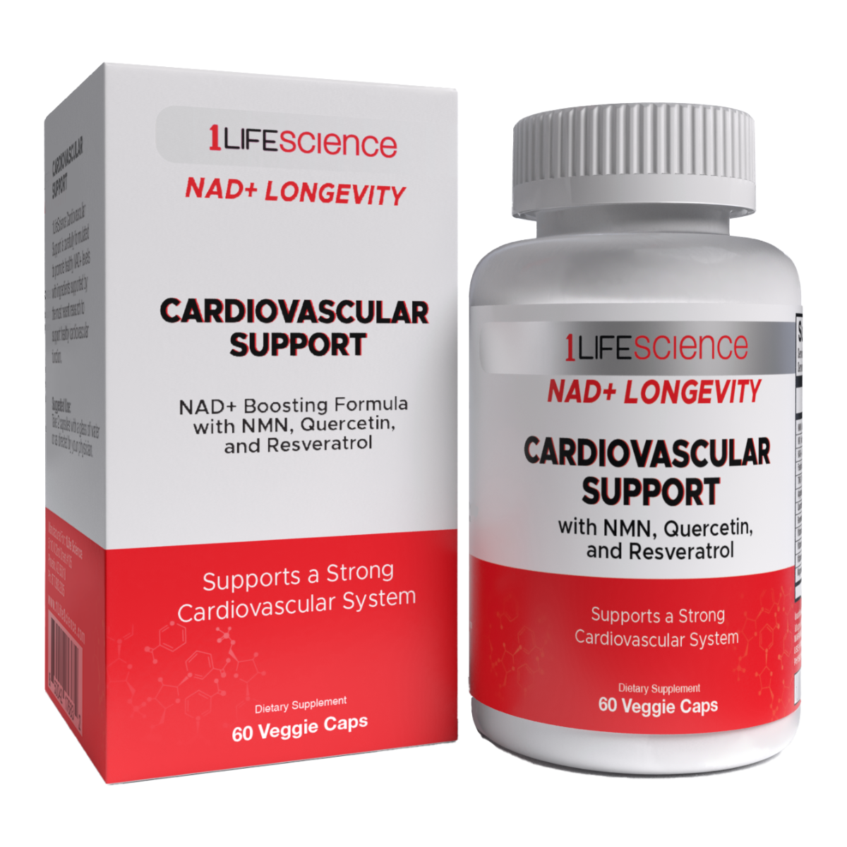 1 Life Science NAD+ Cardiovascular Support - 60 Veggie Capsules