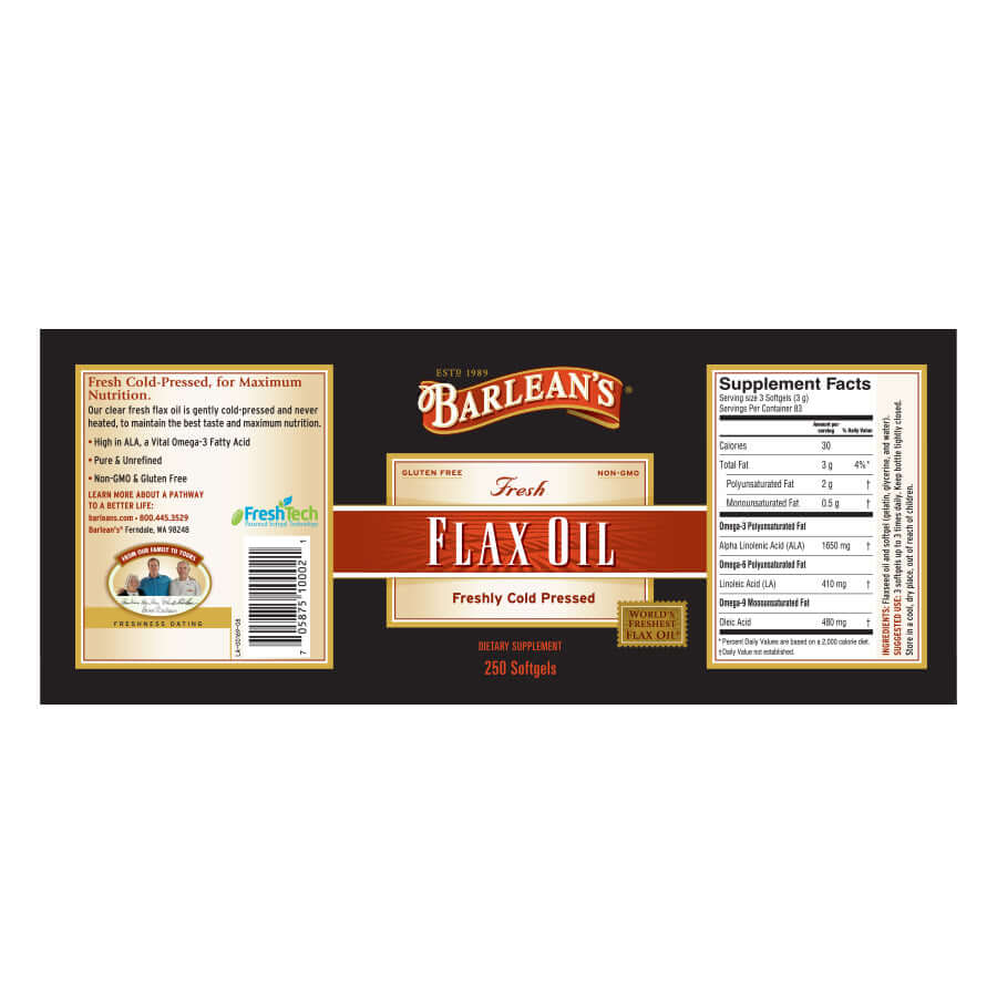 Barlean's Fresh Flax Oil Softgels