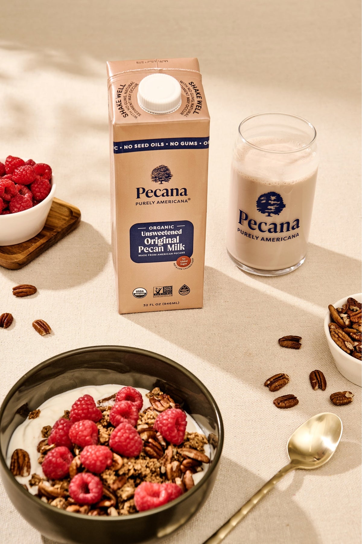 Pecana Organic Unsweetened Original Pecan Milk - additional view 2