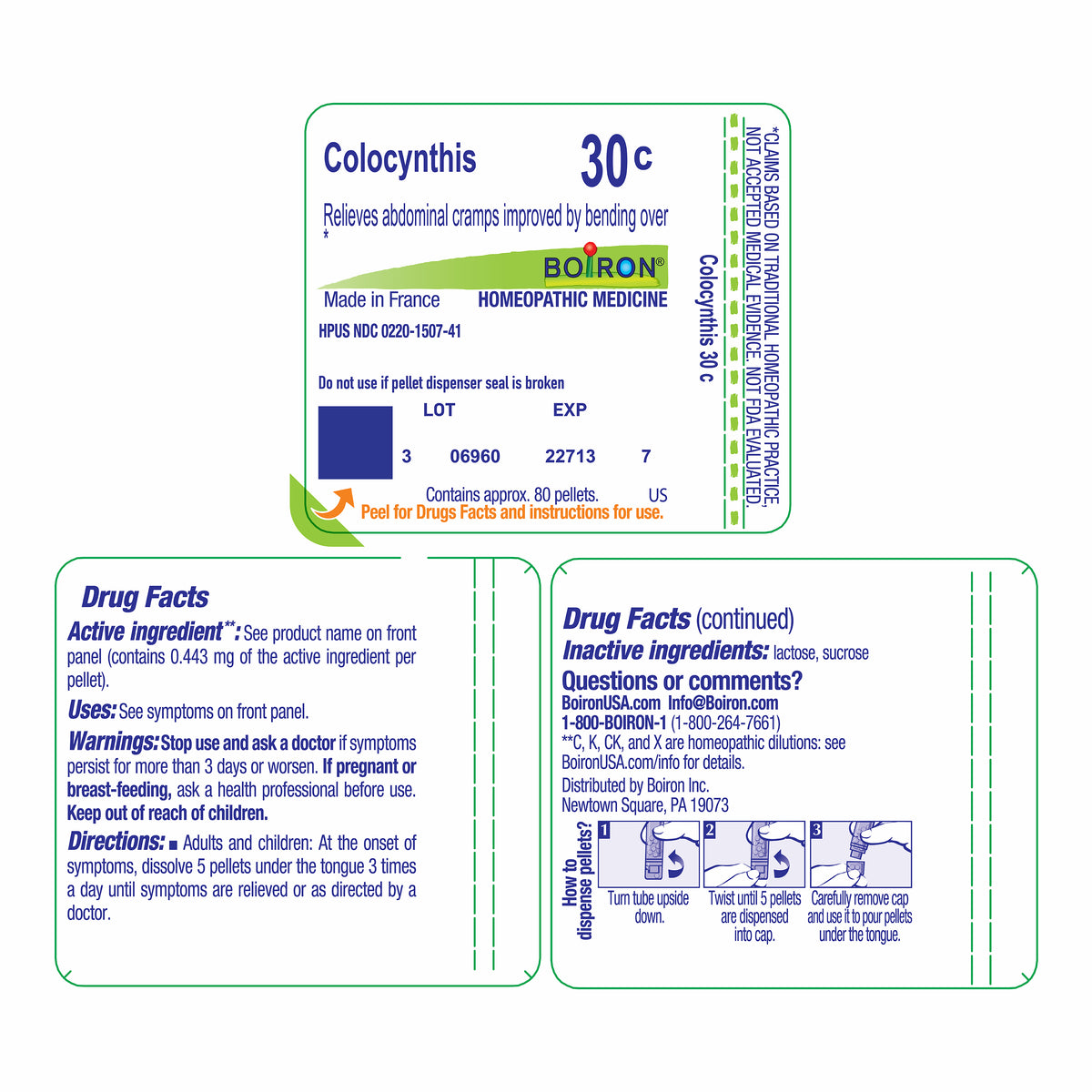 Boiron Colocynthis 30C Drug Facts