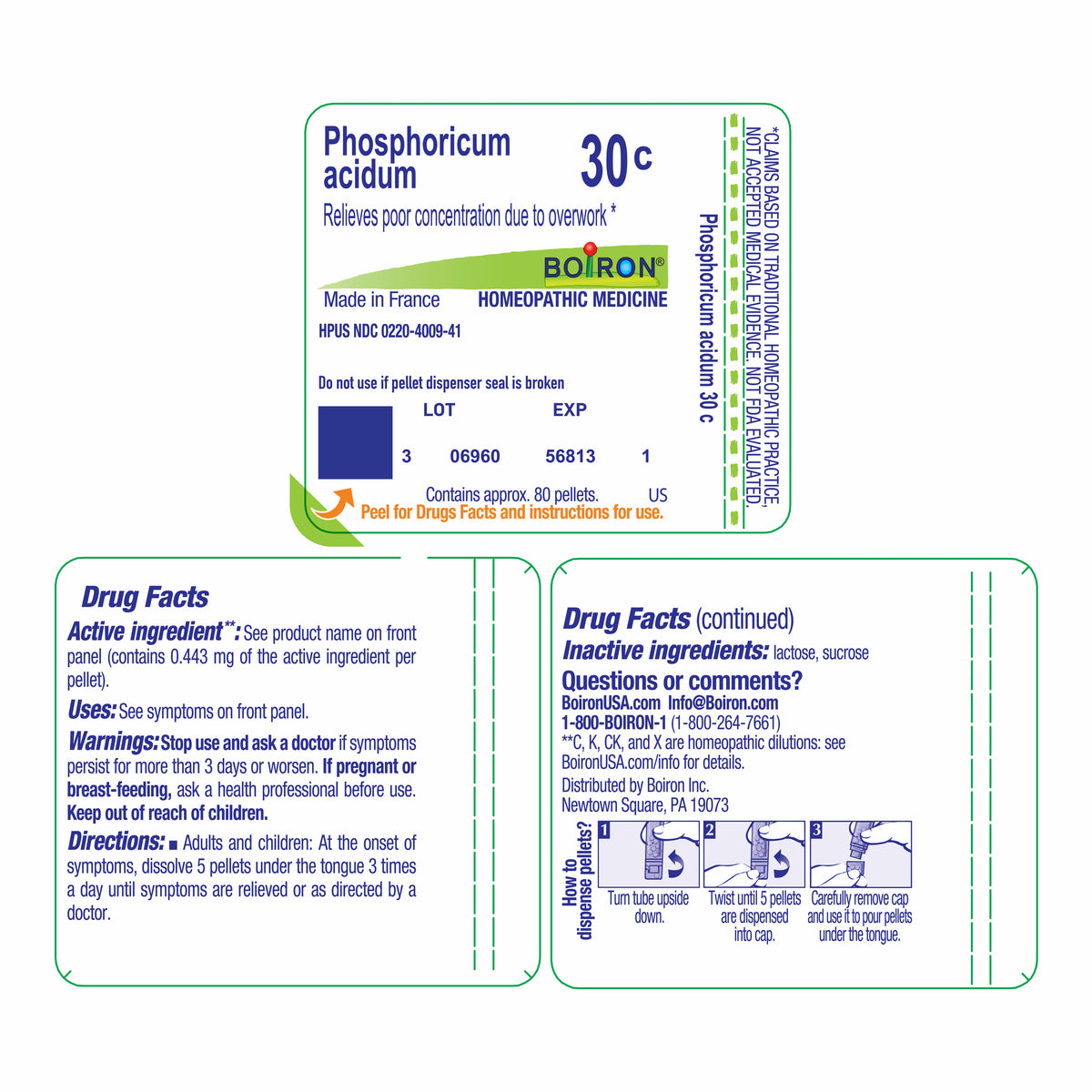 Boiron Phosphoricum acidum 30C Drug Facts