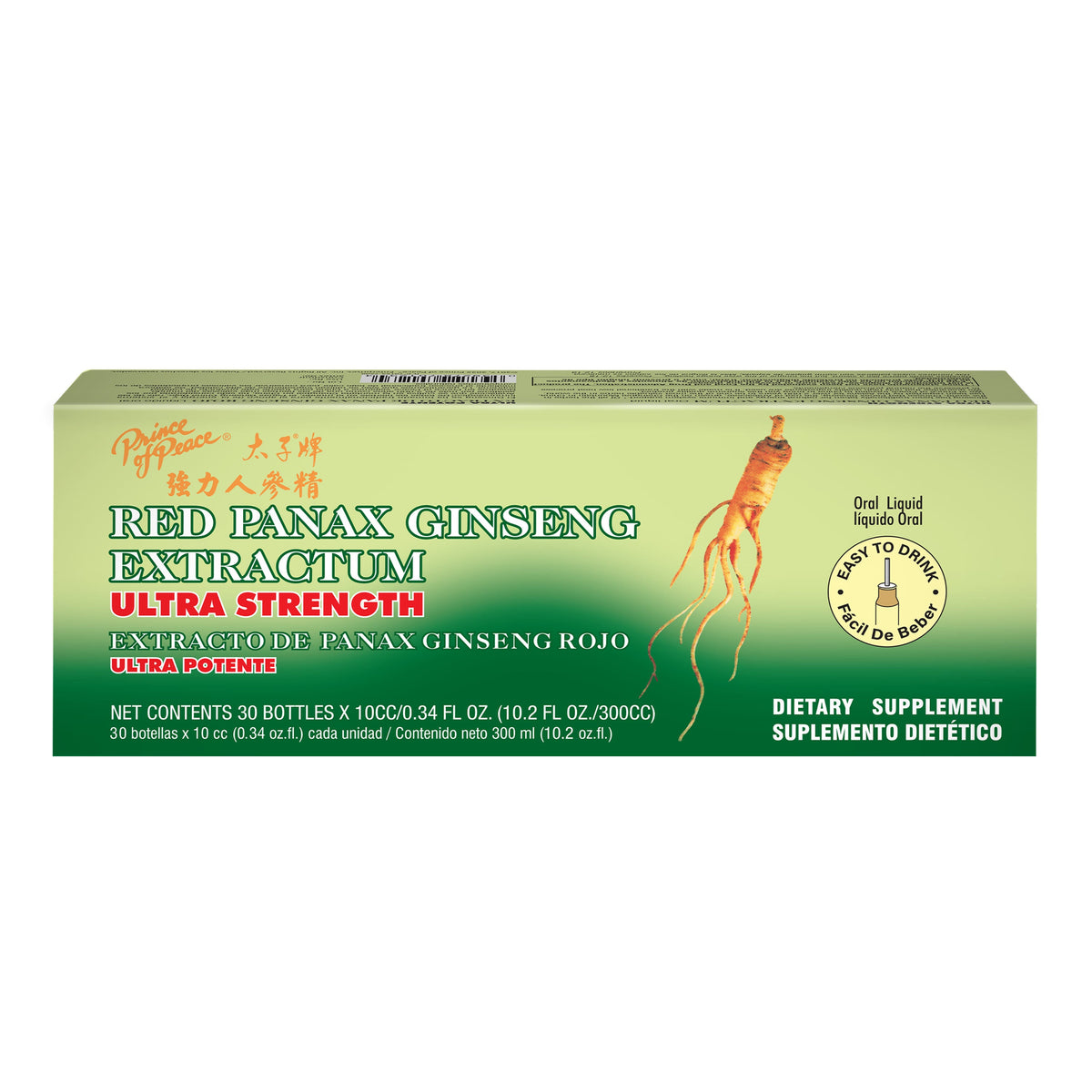 Prince of Peace Ultra Red Panax Ginseng Extractum 30 x 10 cc