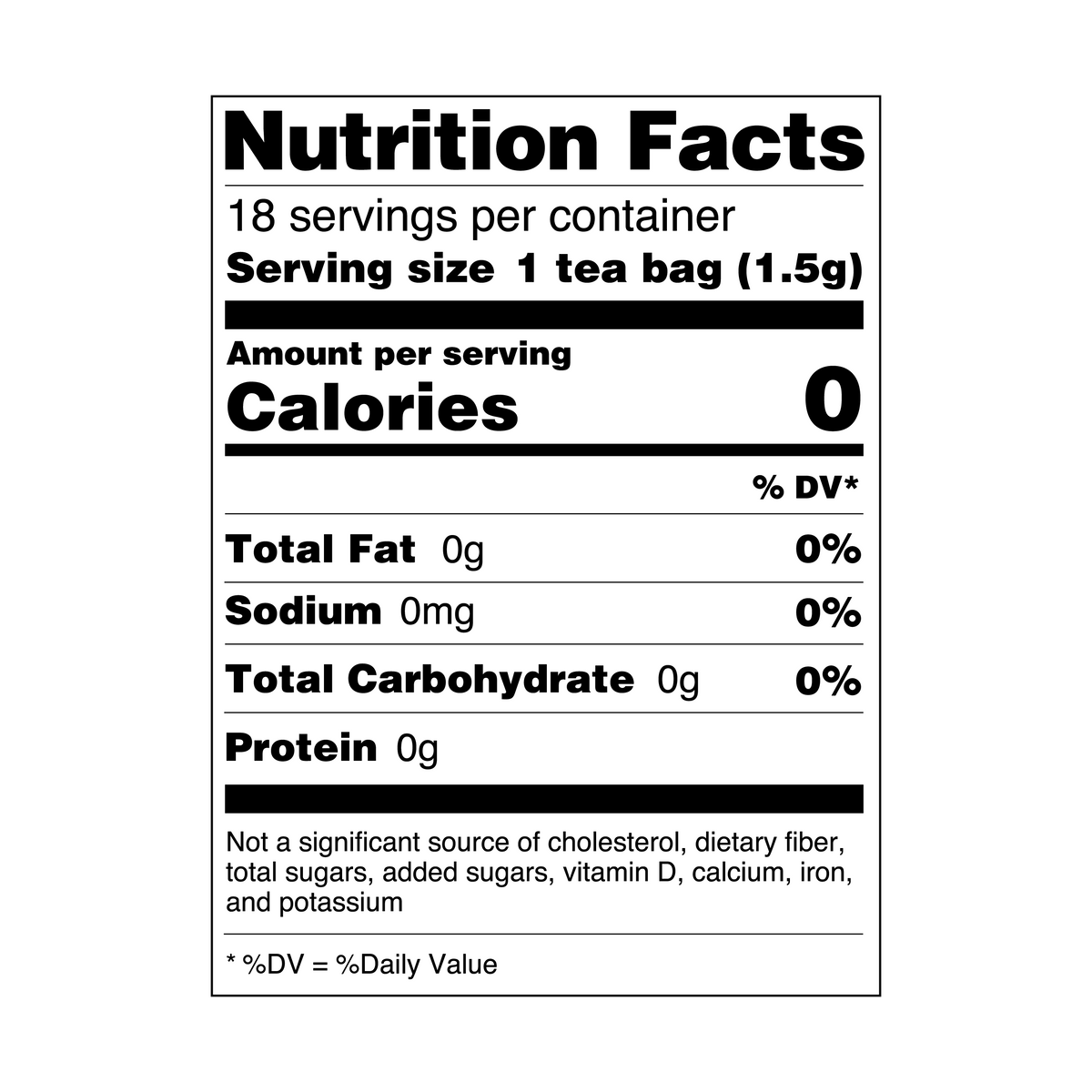Buddha Teas Chaga Tea - Supplement/Nutrition Facts