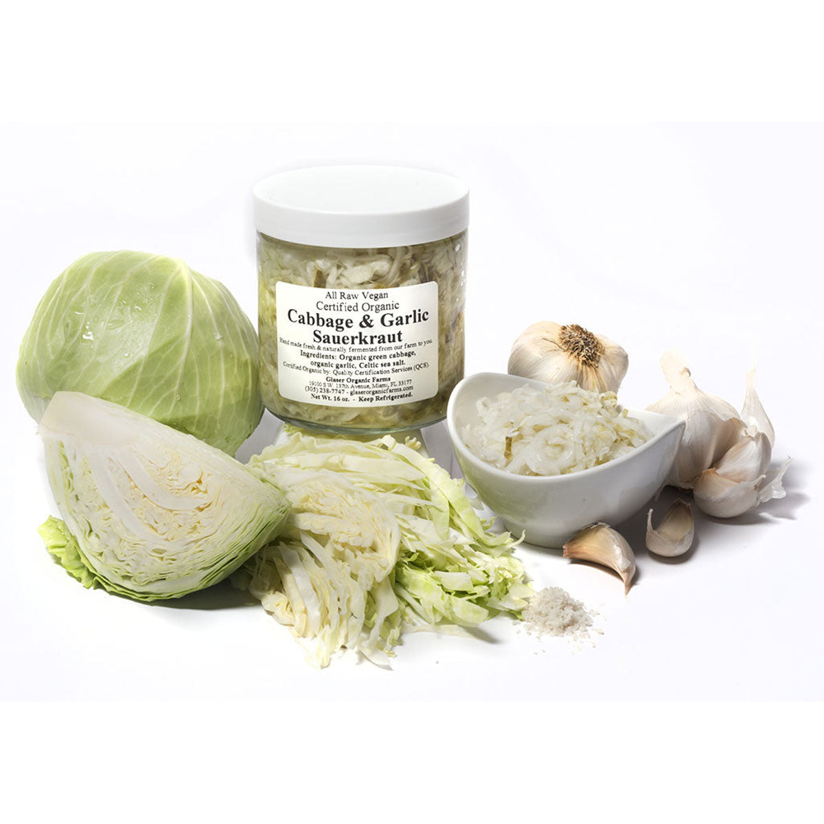 Glaser Farms Cabbage and Garlic Sauerkraut