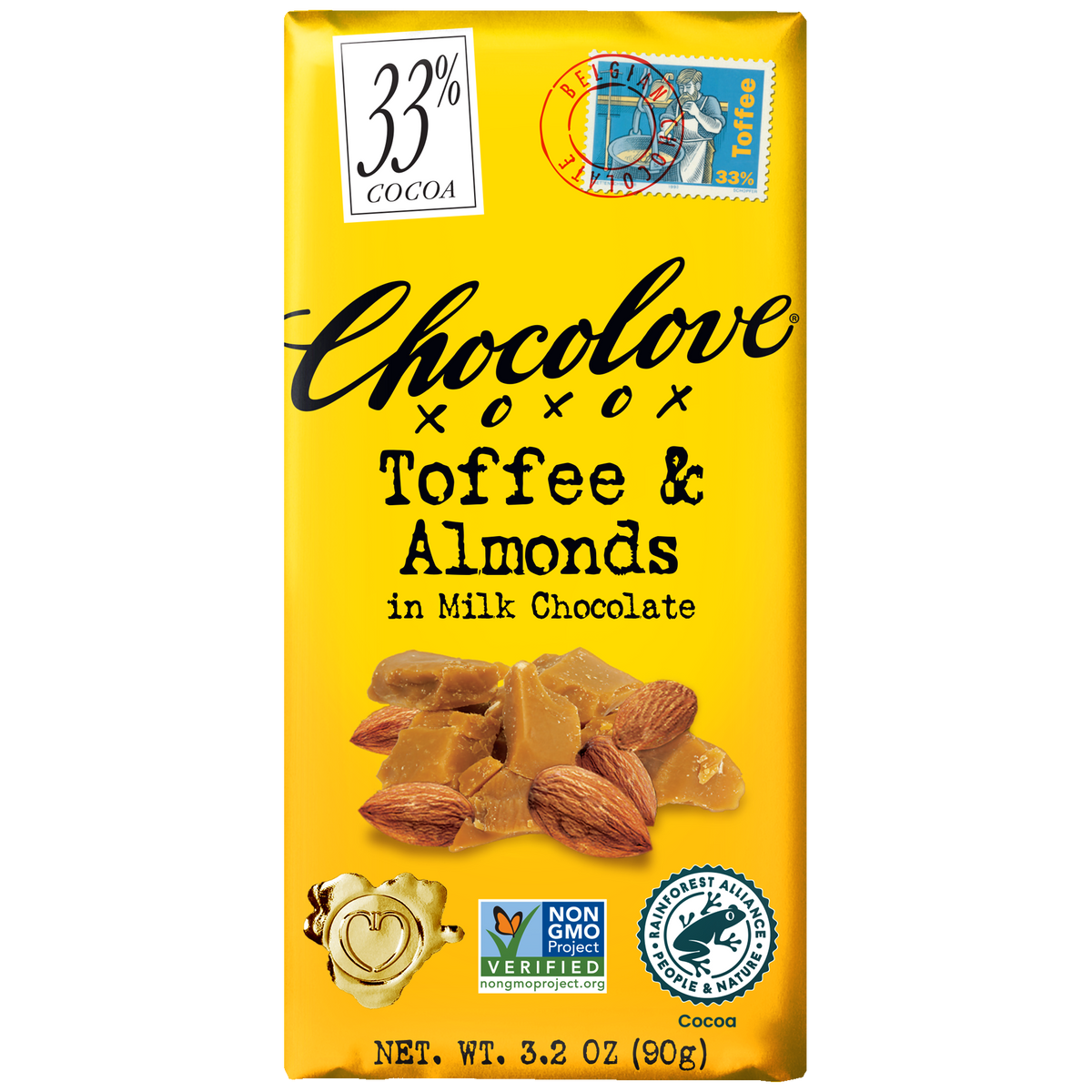 Chocolove Toffee & Almonds in Milk Chocolate