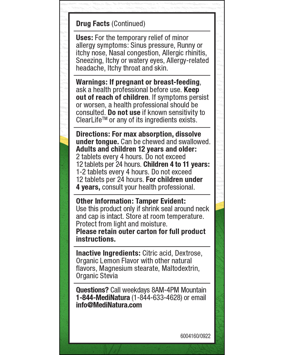 MediNatura ClearLife Allergy Relief